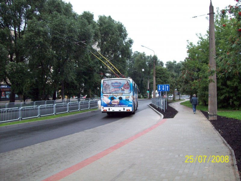 Jelcz PR110E #748 to pierwszy w lublinie tego typu trolejbus
